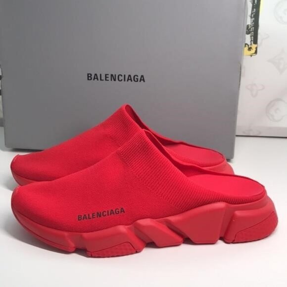New Authentic bBalenciaga Red Sock Sneakers. size 9 - Picture 4 of 11